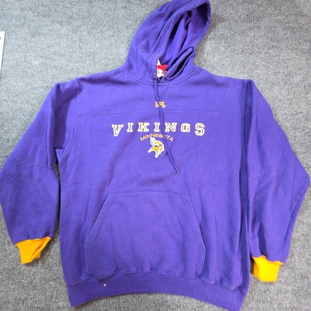 Minnesota Vikings Hoodie Mens Medium Purple NFL Football NFL Fleece Sweatshirt